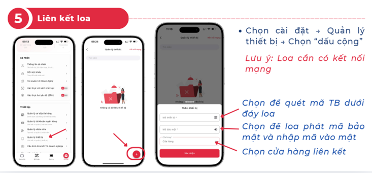 Hướng dẫn liên kết loa với tài khoản HKD/DN VCB - Hình 12
