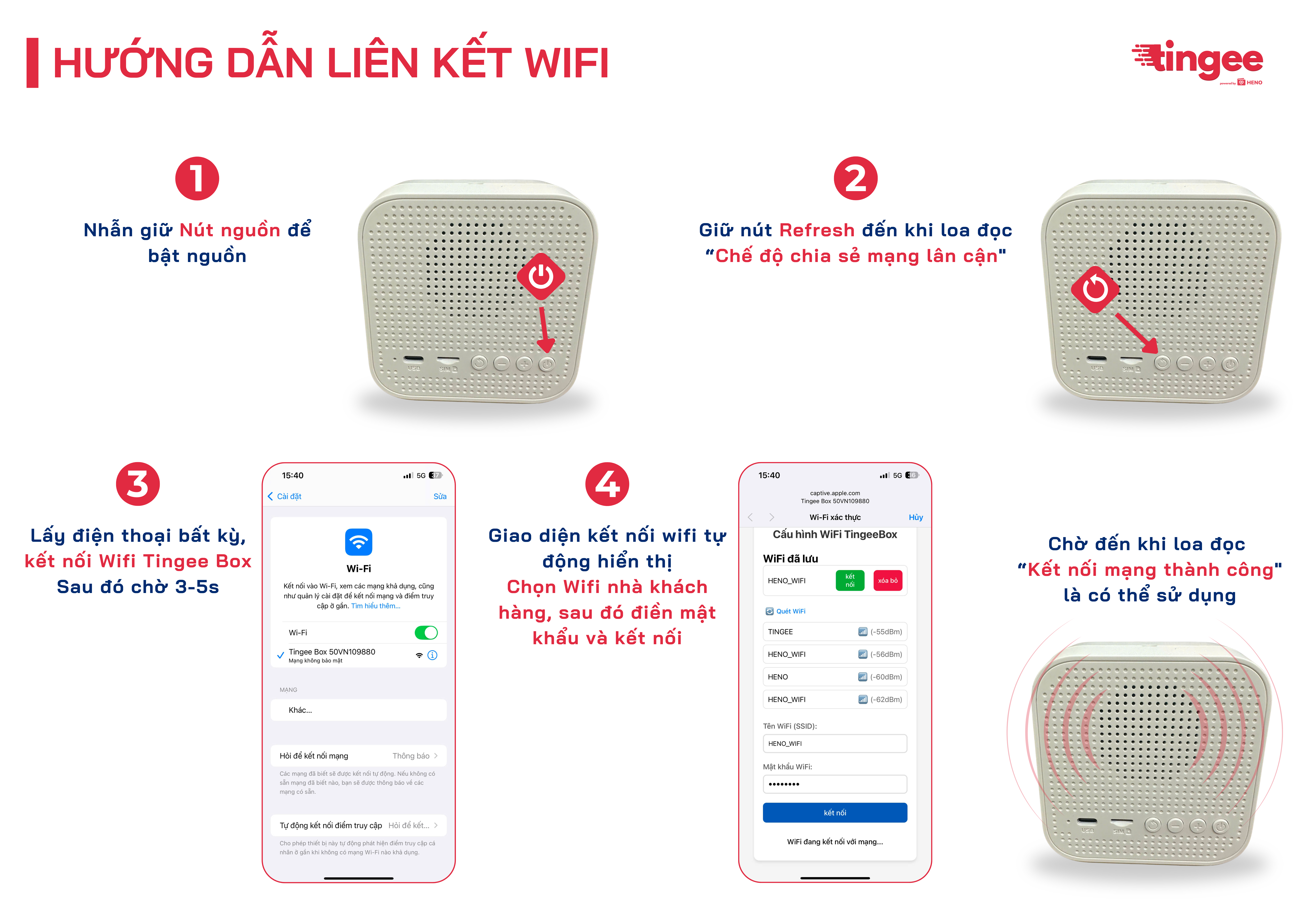 Hướng dẫn kết nối Wifi - Phương án 1